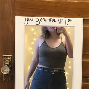 Basic Forver 21 grey cami crop top